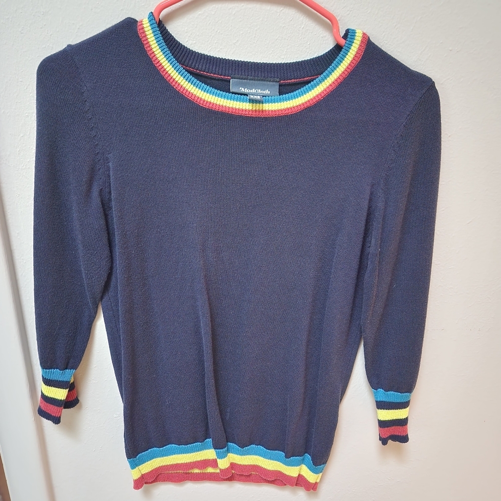 Modcloth XXS Sweater, 3/4 Sleeve